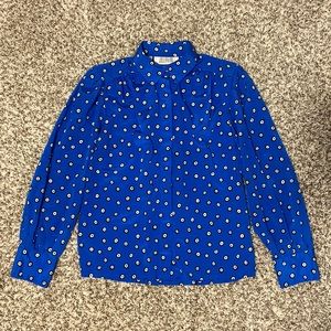 Josephine vintage blue dotted blouse (fits like size 6 but is labeled size 10)